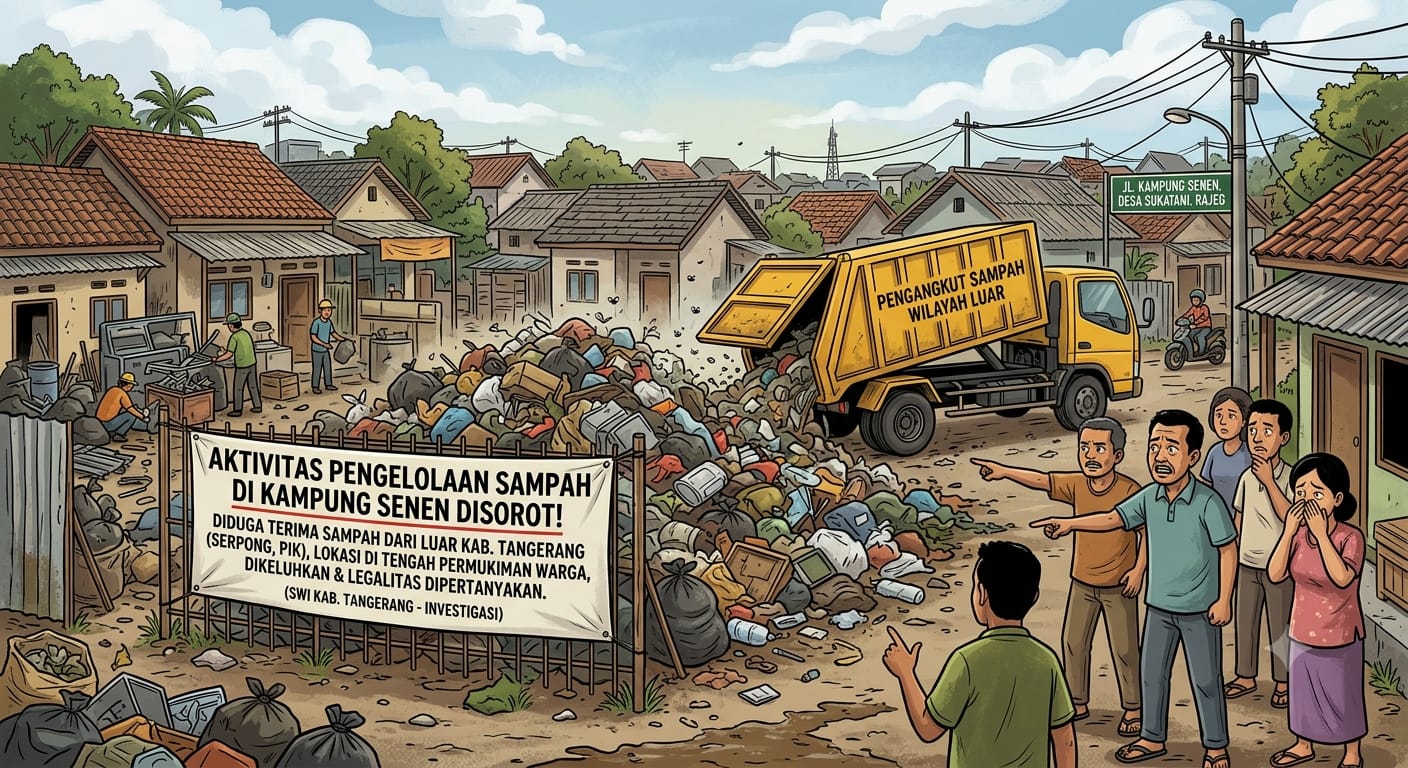 Aktivitas Pengelolaan Sampah di Kampung Senen Disorot, Diduga Terima Sampah dari Luar Kabupaten Tangerang
